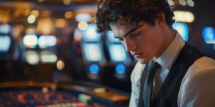 Antarmuka permainan Play'n GO di mega sena dengan kontrol taruhan dan layar putaran